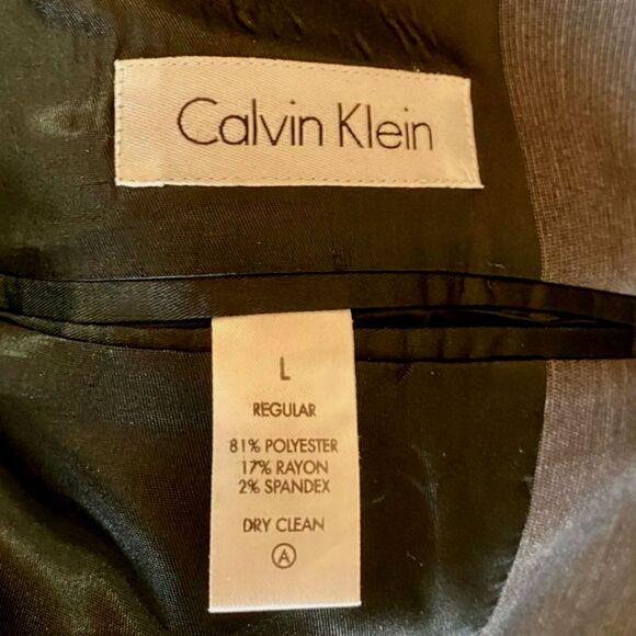Calvin Klein Dark Grey Sports Coat Blazer Sz L or 42 - Picture 5 of 7